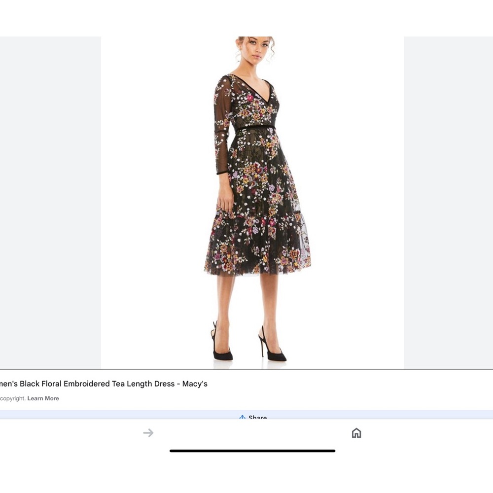 McDUGAL. BLACK  Floral Gown Size 12